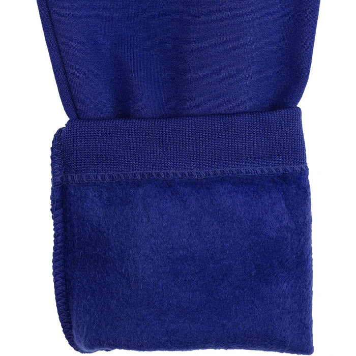 3 Pc Seamless Footless Winter Warm Thick Stretch Fleece Leggings One Size Blue