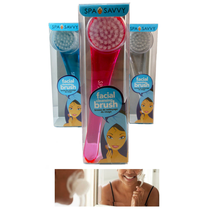 2 Pc Soft Bristle Brush Scrub Exfoliating Facial Clear Brush Face Care Cleansing