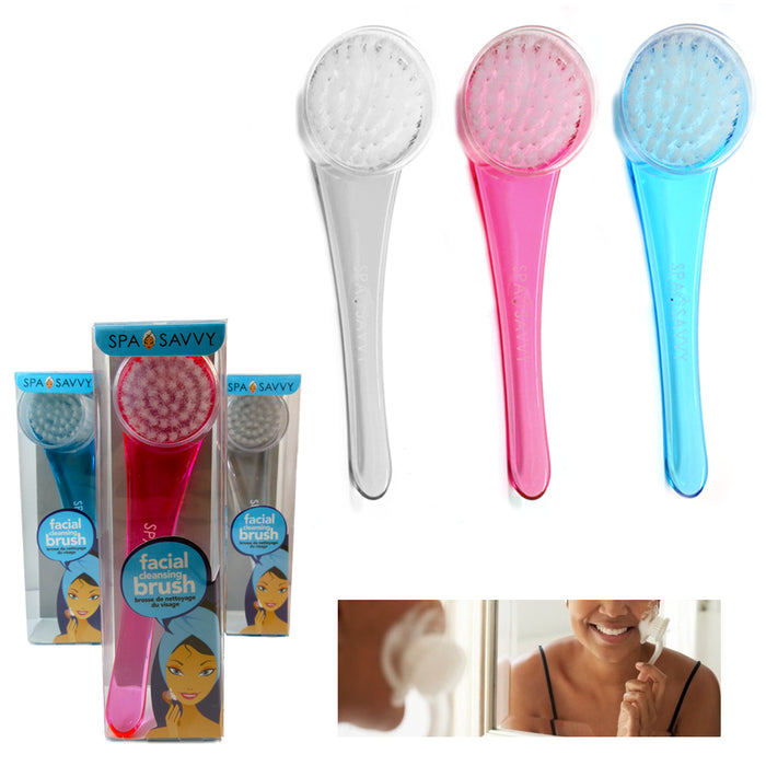 2 Pc Soft Bristle Brush Scrub Exfoliating Facial Clear Brush Face Care Cleansing