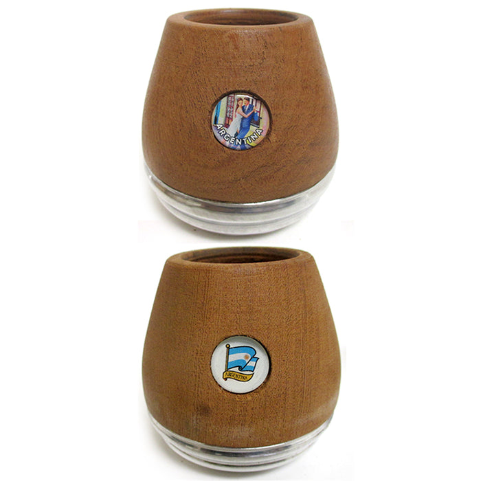 ARGENTINA MATE GOURD YERBA TEA STRAW BOMBILLA CUP HANDMADE KIT TANGO DANCE 2911