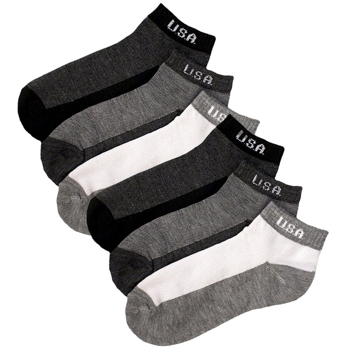 6 Pairs Men's Athletic Running Hiking Socks Ankle Socks Low Cut Sports Size 9-11