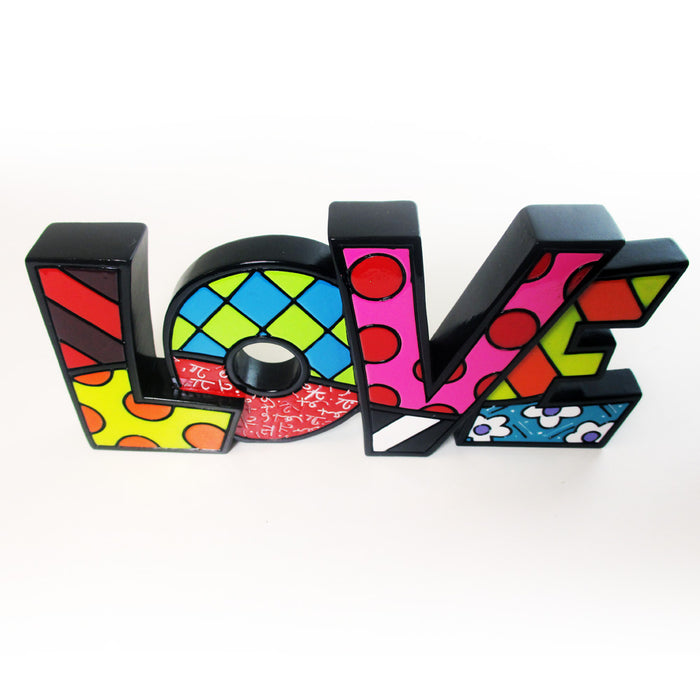 1 Romero Britto Mini Love Word Authentic Figurine Gift Table Sculpture Wall Art