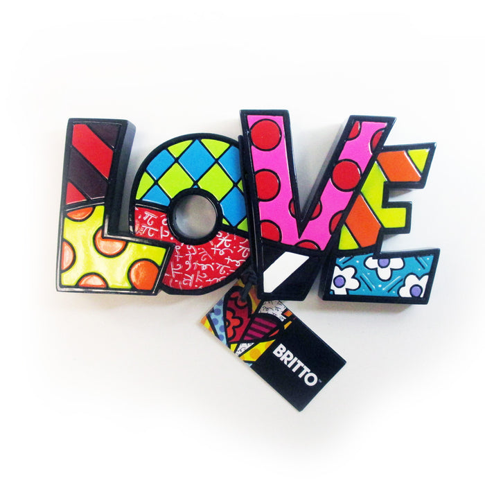 1 Romero Britto Mini Love Word Authentic Figurine Gift Table Sculpture Wall Art