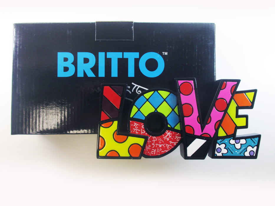 1 Romero Britto Mini Love Word Authentic Figurine Gift Table Sculpture Wall Art