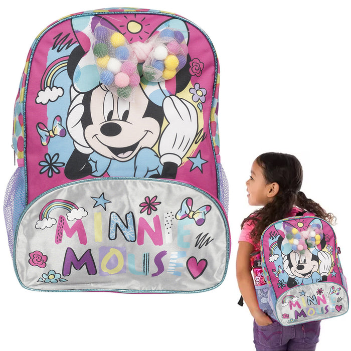 Disney Minnie Mouse Backpack Bundle Coloring Books Washable Markers Drawing Kit
