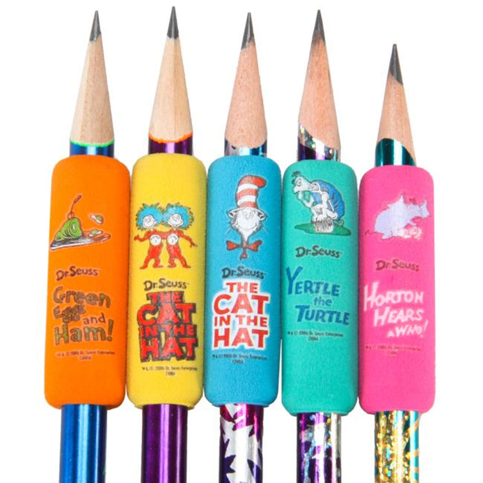 6 Pc Dr Seuss Children Pencil Grip Holder Pen Writing Aid Posture Comfortable