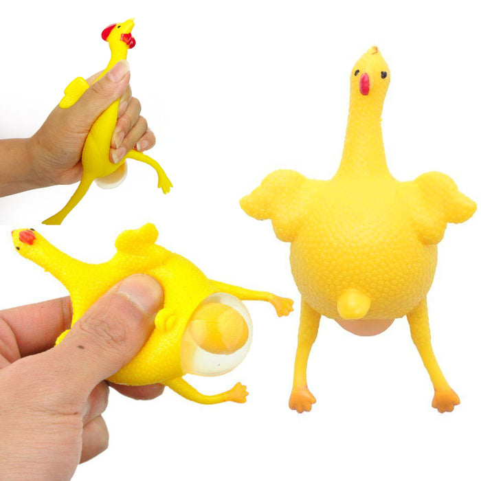 2 X Chicken Egg Yolk Squeeze Balls Finger Exercise Stress Relief Sensory Therapy