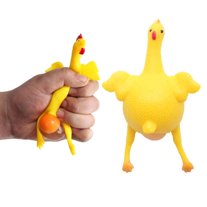 4 Pc Squeeze Stress Ball Anxiety Relief Fidget Toy Chicken Egg Yolk Hand Therapy