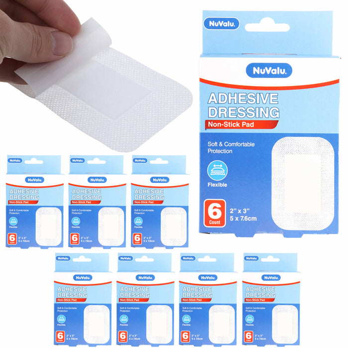 48 Ct Sterile Bandages Adhesive Pads Dressing First Aid Wound Care Large 2"X3