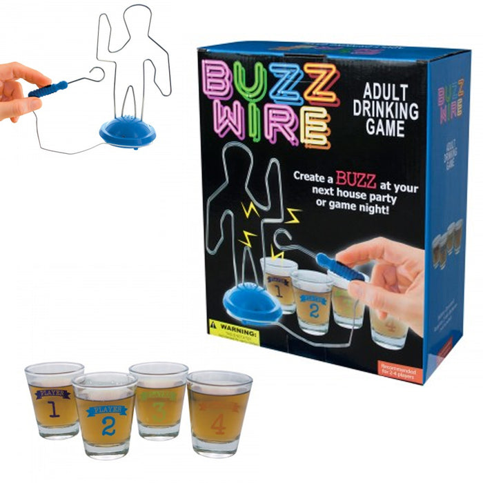 Buzz Wire Drinking Game Party Adult Novelty Shot Glasses Stocking Gift Fun Drink