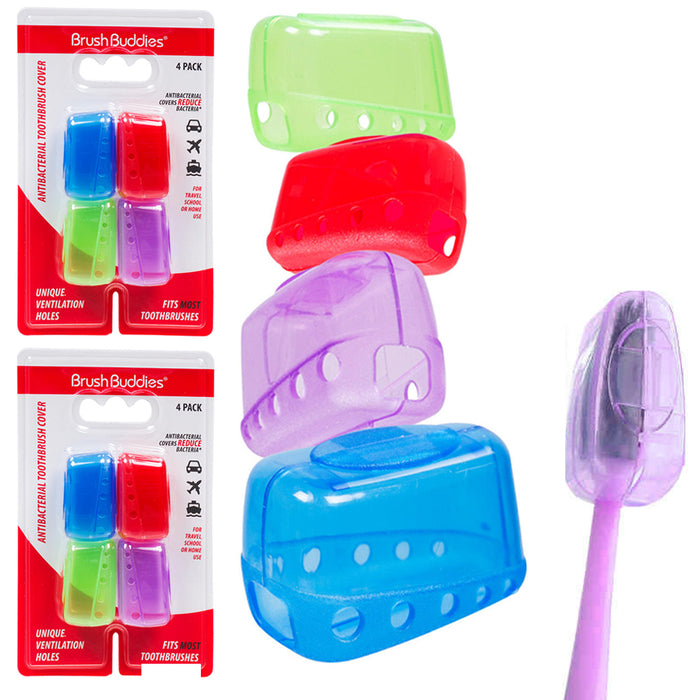 8 Pc Toothbrush Cover Protector Cap Travel Case Portable New Clean Protect Safe