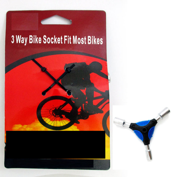 Bicycle Bike 3Way Y Handle Hex Socket Wrench Trigeminal Repair Tool 8mm 9mm 10mm