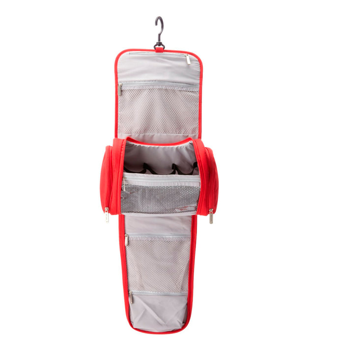 Travelon Hanging Toiletry Bag Kit Travel Carry On Bathroom Organizer Make Up Red