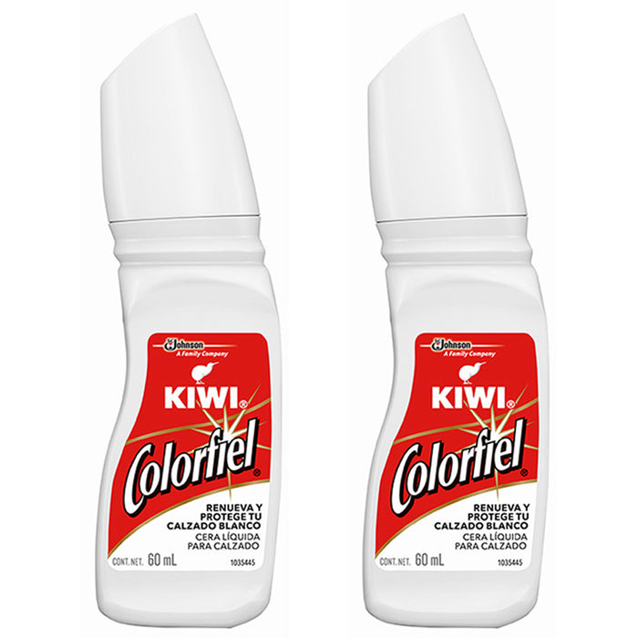 2 Pack High Gloss Shine Instant Liquid Shoe Polish 60ml 2oz White