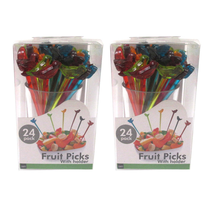 48 Cocktail Sticks Picker Party Pick Fruit Food Appetizer Stirrer Dessert Fork