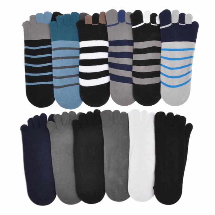 2 Pairs Toe Socks No-Show Women Men Running Five Finger Athletic Invisible 10-13