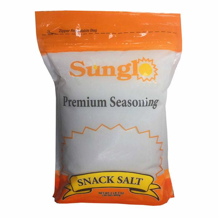 2 Sunglo Snack Salt White Popcorn Kernel Premium Seasoning Spice Non-GMO 35oz