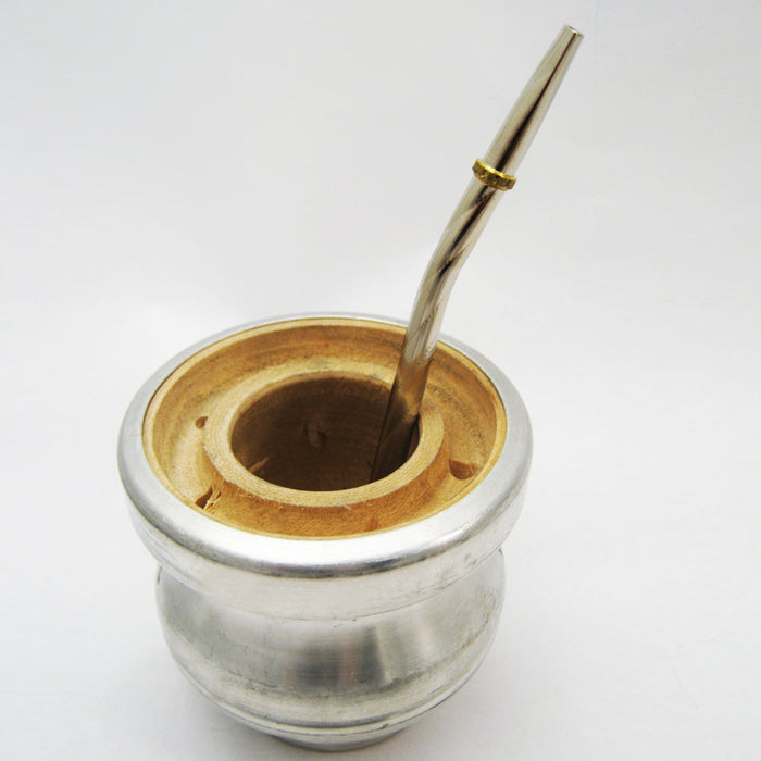 ARGENTINA MATE GOURD YERBA TEA WITH STRAW BOMBILLA SET KIT DIET DRINK NEW 3905