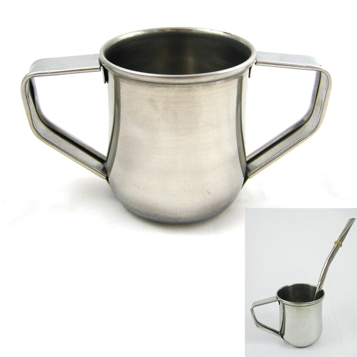 ARGENTINA MATE GOURD CUP YERBA TEA WITH STRAW BOMBILLA STAINLESS STEEL KIT 9501