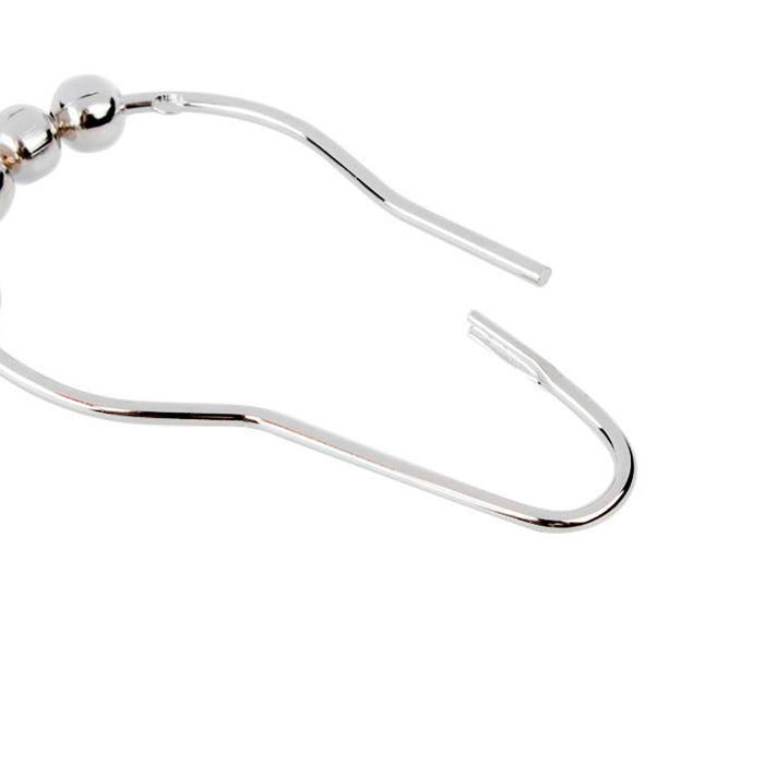 Shower Curtain Liner W/ 12 Rings Glide Hooks Vinyl Magnet White 70x72