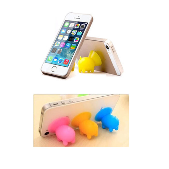 12 Pig Stands Cell Phone Silicone Suction Cup Cute Holder Mobile Universal Stand
