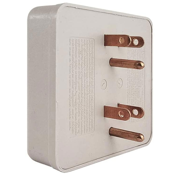 3Pc Grounded Wall Outlet Tap AC 125V Power Adapter Charger Electrical 6 Way Plug