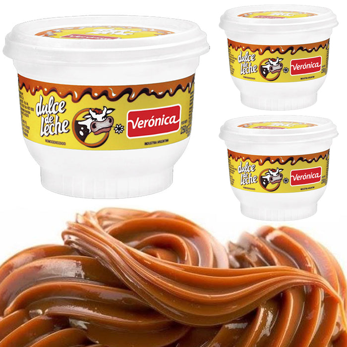 3 Pc Dulce De Leche Veronica Milk Caramel Spread Arequipe Cajeta Baking 8.8 oz !