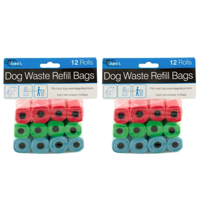 24 Rolls Dog Waste Poop Bags Refill Pooper Pick Up Clean Coreless Pet Outdoor