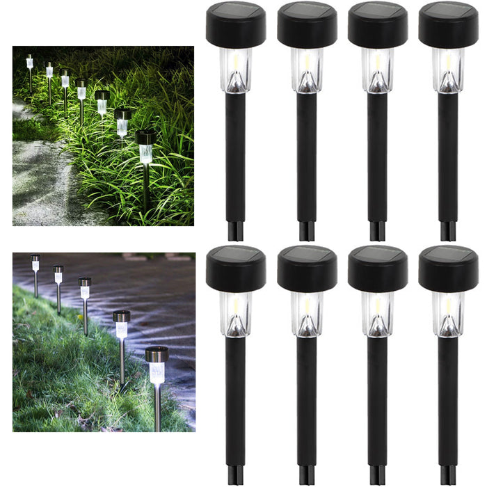 8 Pc Solar Powered Light Garden Stake Peg Yard Outdoor Decoration Lighting 14"
