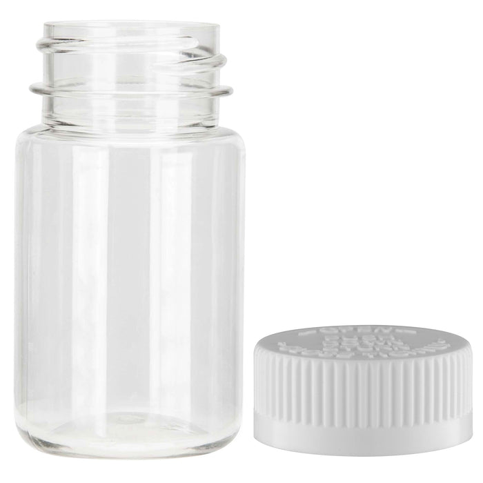 8 Plastic Pill Bottles Empty Container Medicine Vitamin Capsule Drug Case Clear