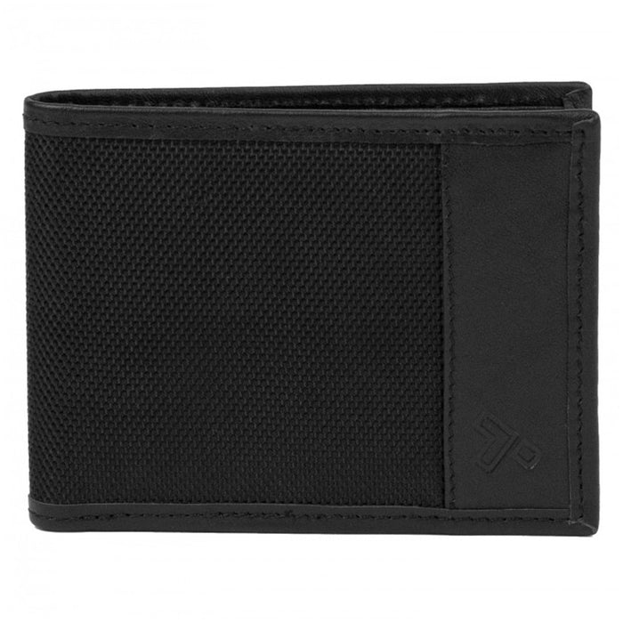 Mens Genuine Leather RFID Blocking Bifold ID Card Holder Wallet Travelon Black