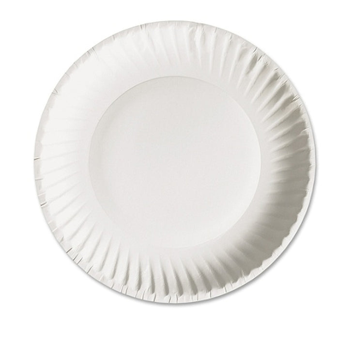 100 Ct 9" White Round Paper Dinner Plates Party Dinnerware Tableware Disposable
