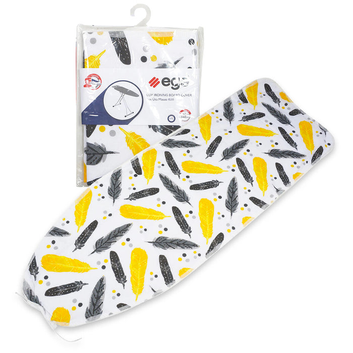 1 Deluxe Ironing Board Cover 100% Cotton Heat Resistant Printed 2 Layers 19"X55"