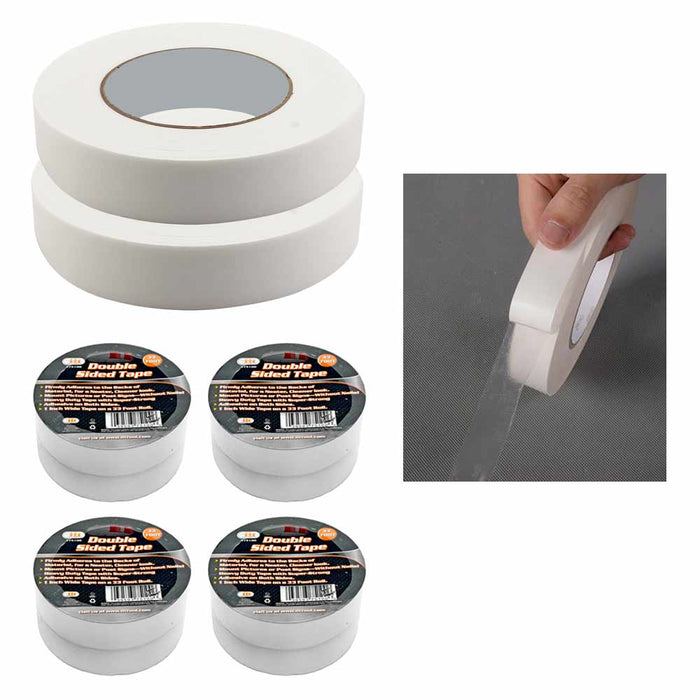 8 Double Sided Rolls Heavy Duty Transparent Tape Adhesive Mounting 33 Ft x 1" W