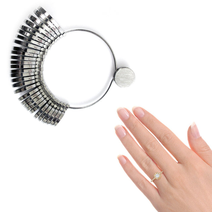 Ring Sizer Finger Sizing Jewelry Nickel Measure Rings Gauge Tool Size 1 To 15