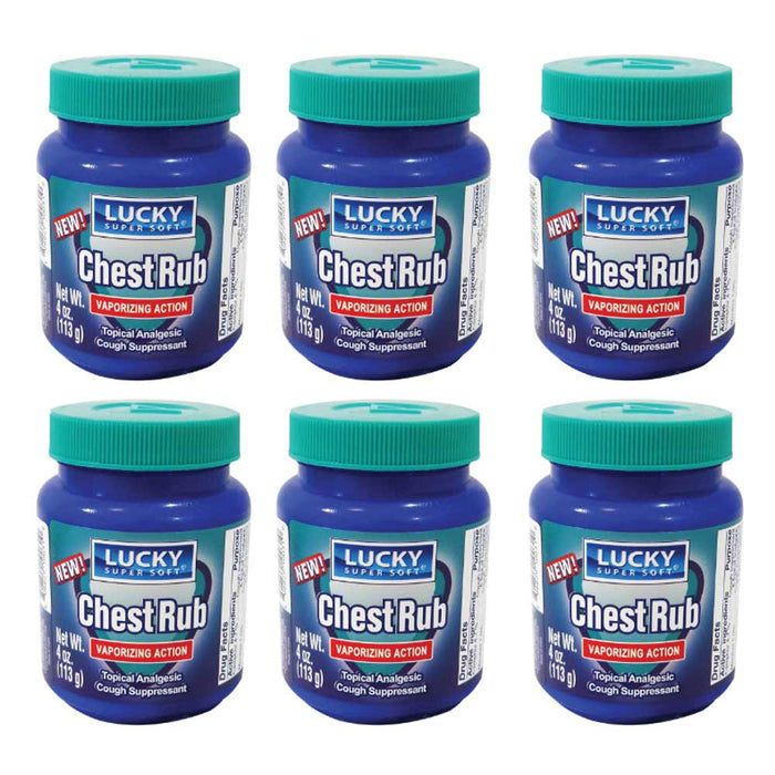 6 Vapor Rub Cold Cough Nasal Decongestant Chest Ointment Topical Headache 660g