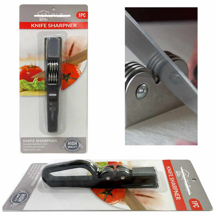 1pc Handheld Knife Sharpener, Portable Kitchen Sharpening Stone For  Straight And Serrated Knives, Professional Chef Knife Accessory For  Repairing And Sharpening Blades