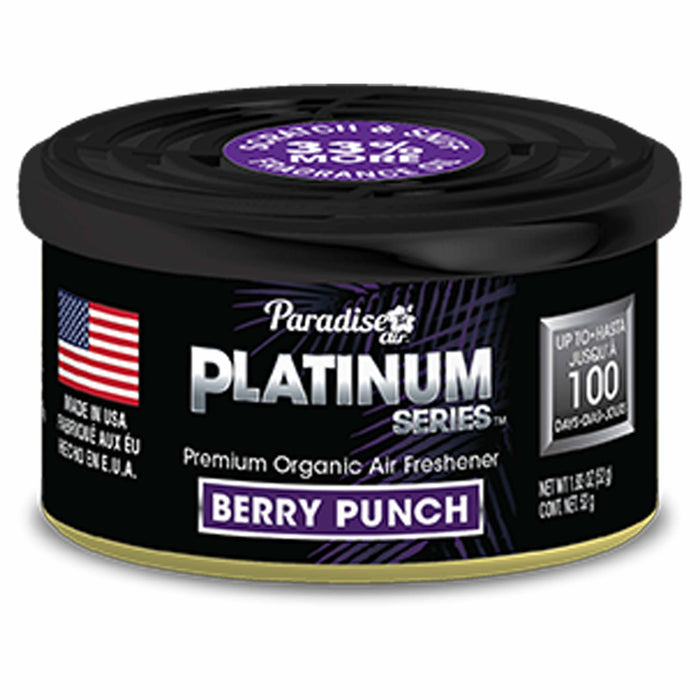 1 Pc Paradise Platinum Organic Air Freshener Fiber Can Lasting Scent Berry Punch