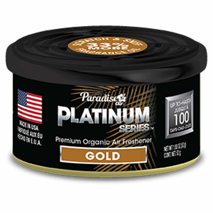 4 Pc Paradise Platinum Organic Air Freshener Fiber Can Long Lasting Scent Gold