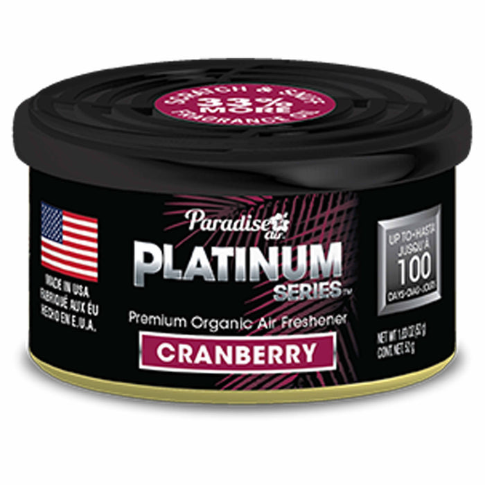 1 Paradise Platinum Organic Air Freshener Fiber Can Long Lasting Scent Cranberry