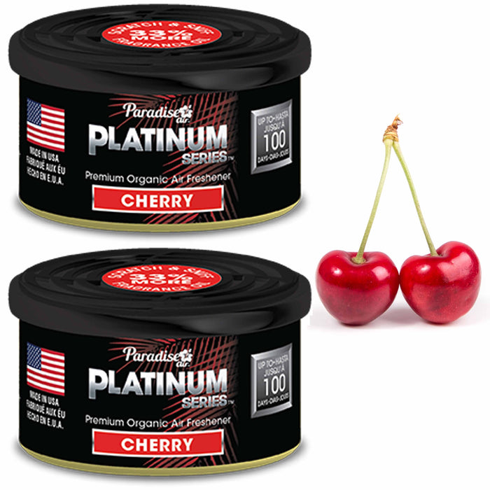 2 Paradise Platinum Organic Air Freshener Fiber Can Long Lasting Scent Cherry