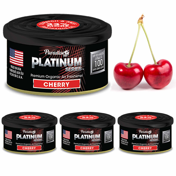4 Paradise Platinum Organic Air Freshener Fiber Can Long Lasting Scent Cherry