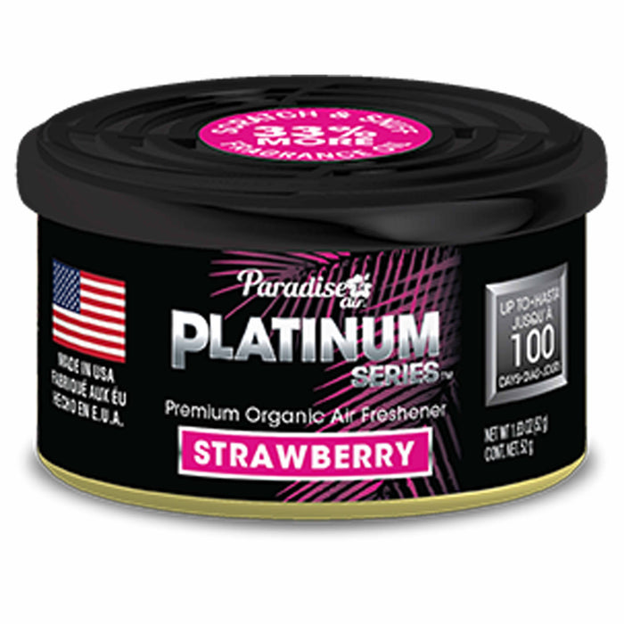 4 Pc Paradise Platinum Organic Air Freshener Fiber Can Lasting Scent Strawberry