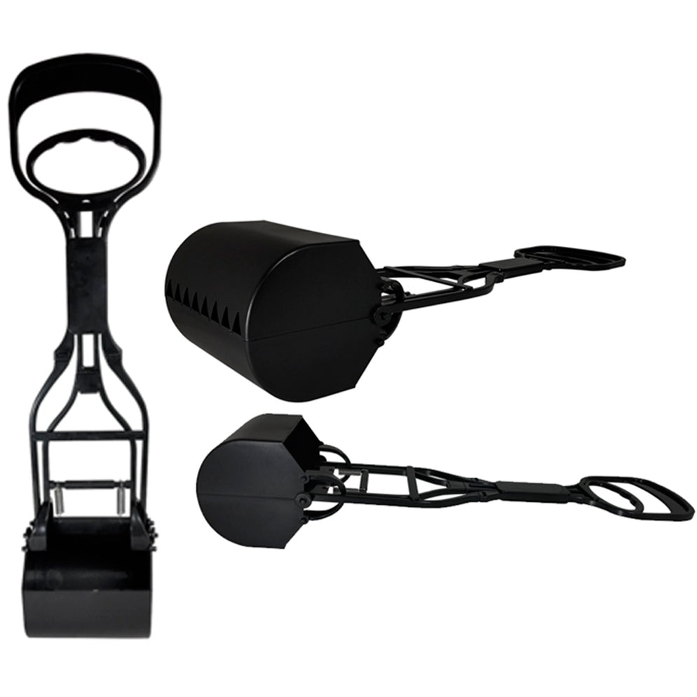 Dog Pet Pooper Scooper Jaw Poop Scoop Clean Pick Up Waste Tool Handle — AllTopBargains
