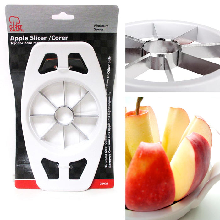 Apple Corer Stainless Steel Slicer Cutter Chopper Peeler Pear Fruit Easy Cut