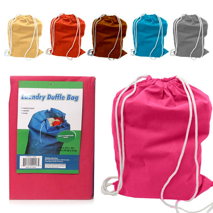 1 Large Laundry Duffle Bag Durable Wash Dirty Clothes Hamper Reusable Tote 13X13