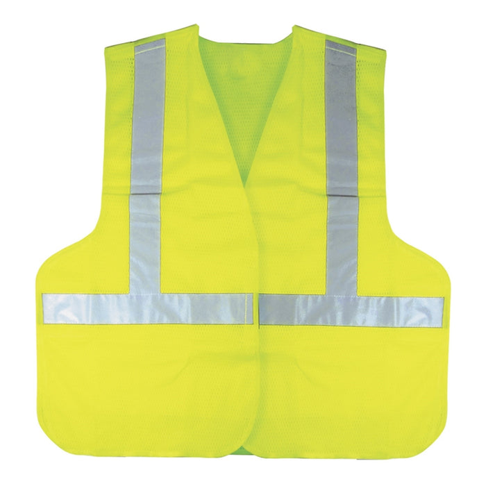 1 Reflective Safety Work Vest ANSI Class 2 Neon Yellow High Visibility Emergency