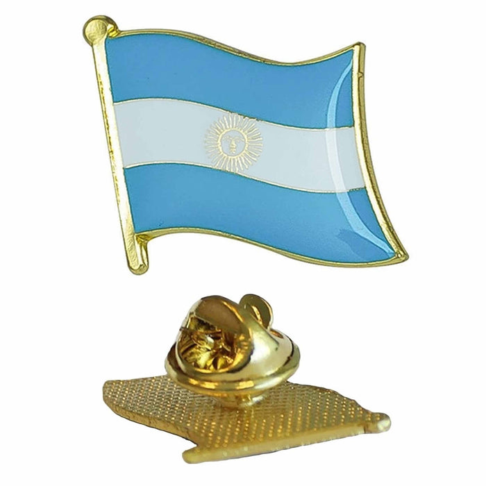 6 Pc World Cup Argentina Flag Lapel Pin Enamel Souvenir Hat Men Women Patriotic