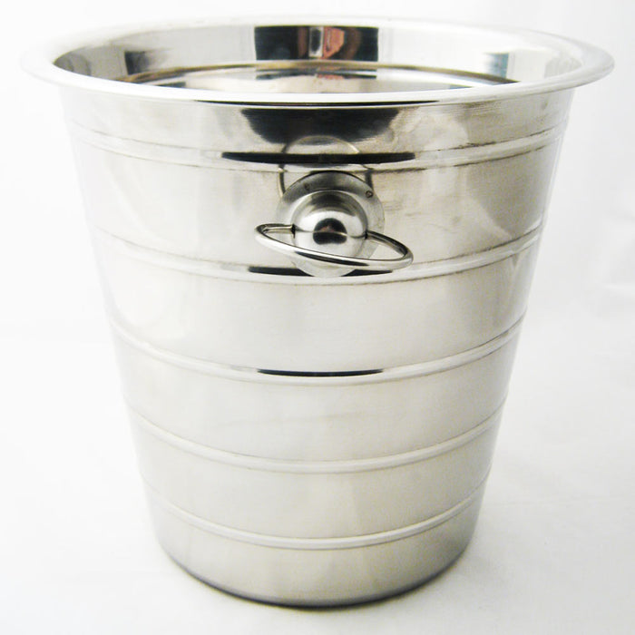 12 Stainless Steel Ice Bucket Cooler Wine Champagne Bar Beer Cooler Handle 5 Qt