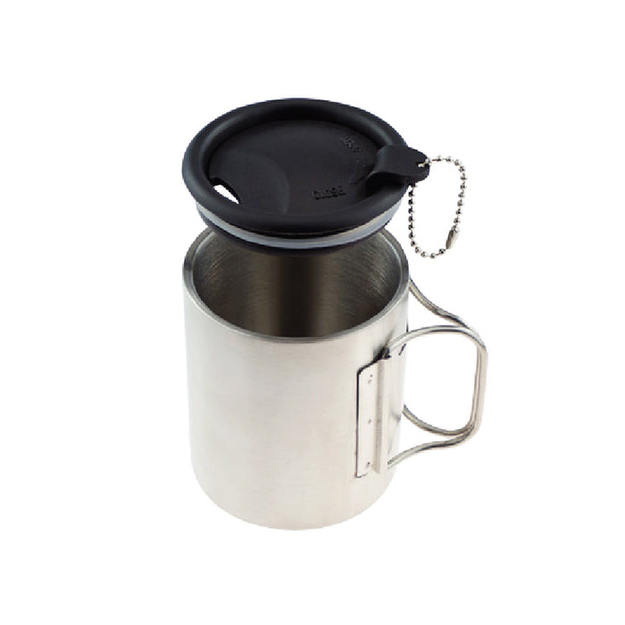 Travel Coffee Mug Stainless Steel Lid Tea Drink Tea Cup Handle Double Wall 10 Oz